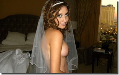 結婚式後の花嫁！ウェディングドレスで新婚初夜のエロ画像 ④