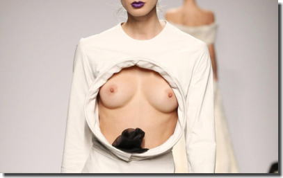 ファッションショーでモデルの乳首が勃起しているエロ画像 ③