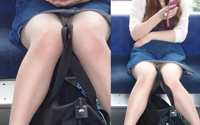 電車で対面に座った素人女性の股間を撮影した画像がキタ━━━━(●∀●)━━━━!!