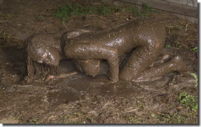 泥まみれなおっぱいやお尻がエロいドロドロヌード画像集 ①