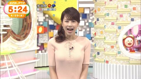 加藤綾子アナ（30）ブラ見え放送事故…2ch「服装緩すぎ！」「ピンクかな？」（※キャプ画像）