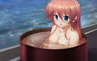 お風呂に浸かる二次元極楽エロ画像 ②