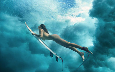サーフィンを全裸で楽しむヌードサーファーのエロ画像 ②