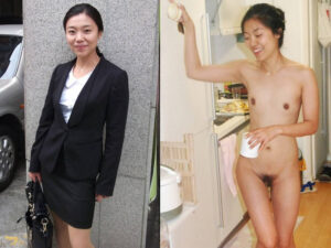OL 着衣 脱衣 ギャップ 比較 エロ画像