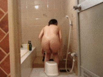 お風呂 シャワー GIF エロ画像
