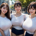 着衣巨乳 AI エロ画像