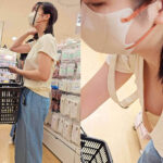 買い物胸チラ女子のエロ画像 100連発
