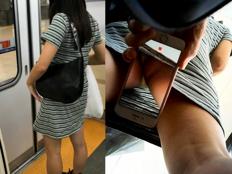 ワンピース逆さ撮りパンチラ画像集