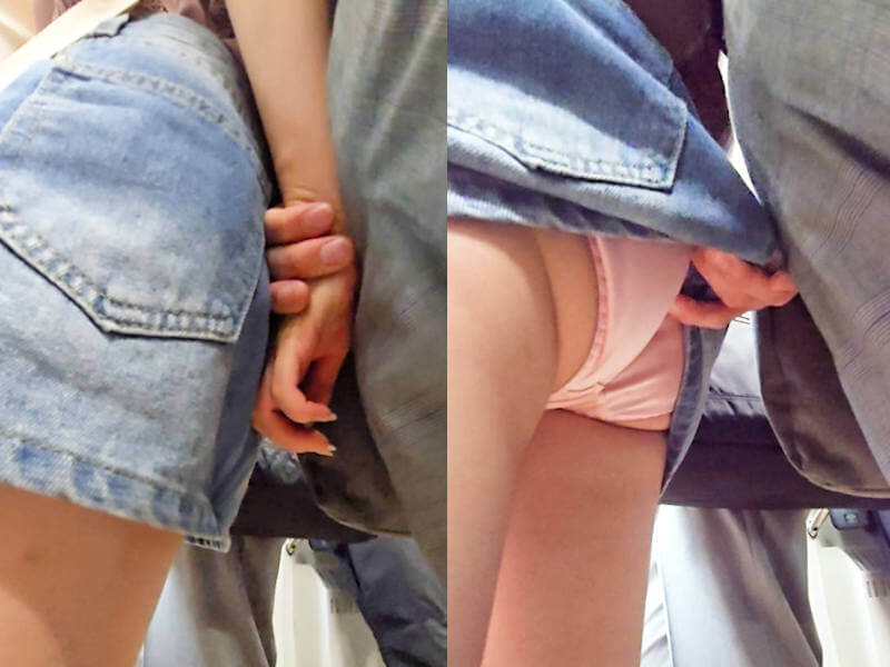 痴漢電車のエロ画像