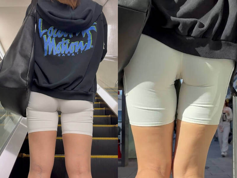 下半身ピチピチ女子の街撮りエロ画像