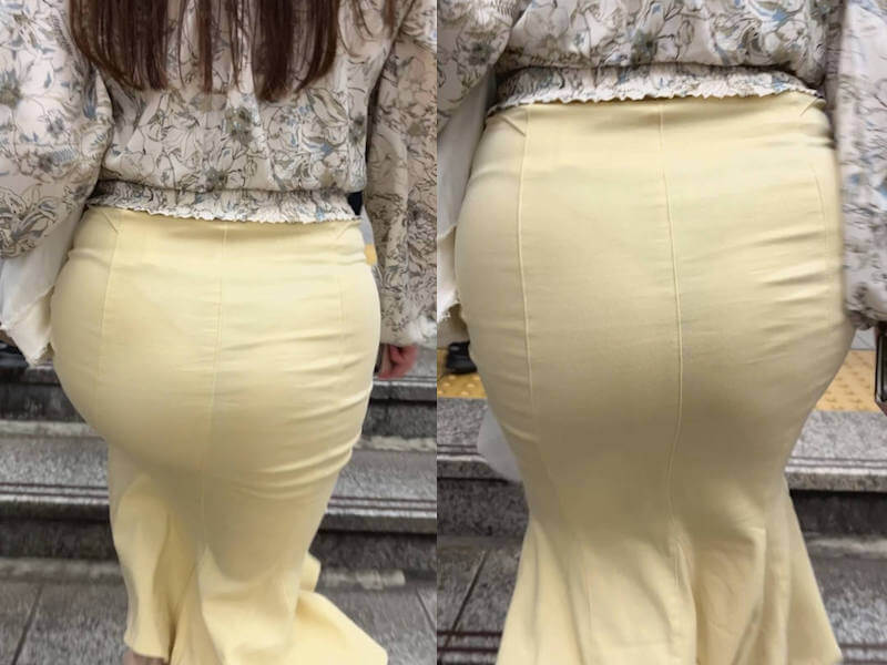 マーメイドスカートのお尻は美しいエロ画像