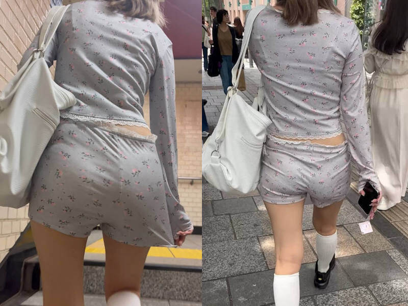 ラフなホットパンツ姿がエロい画像