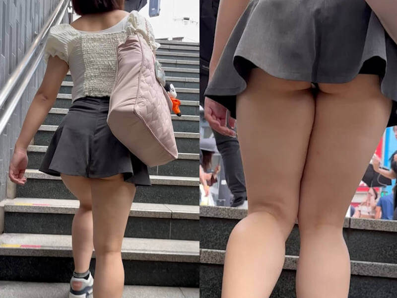 階段で太ももから目が離せなくなるエロ画像