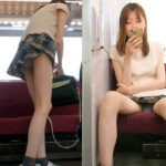 脚が細い華奢女子のパンチラエロ画像